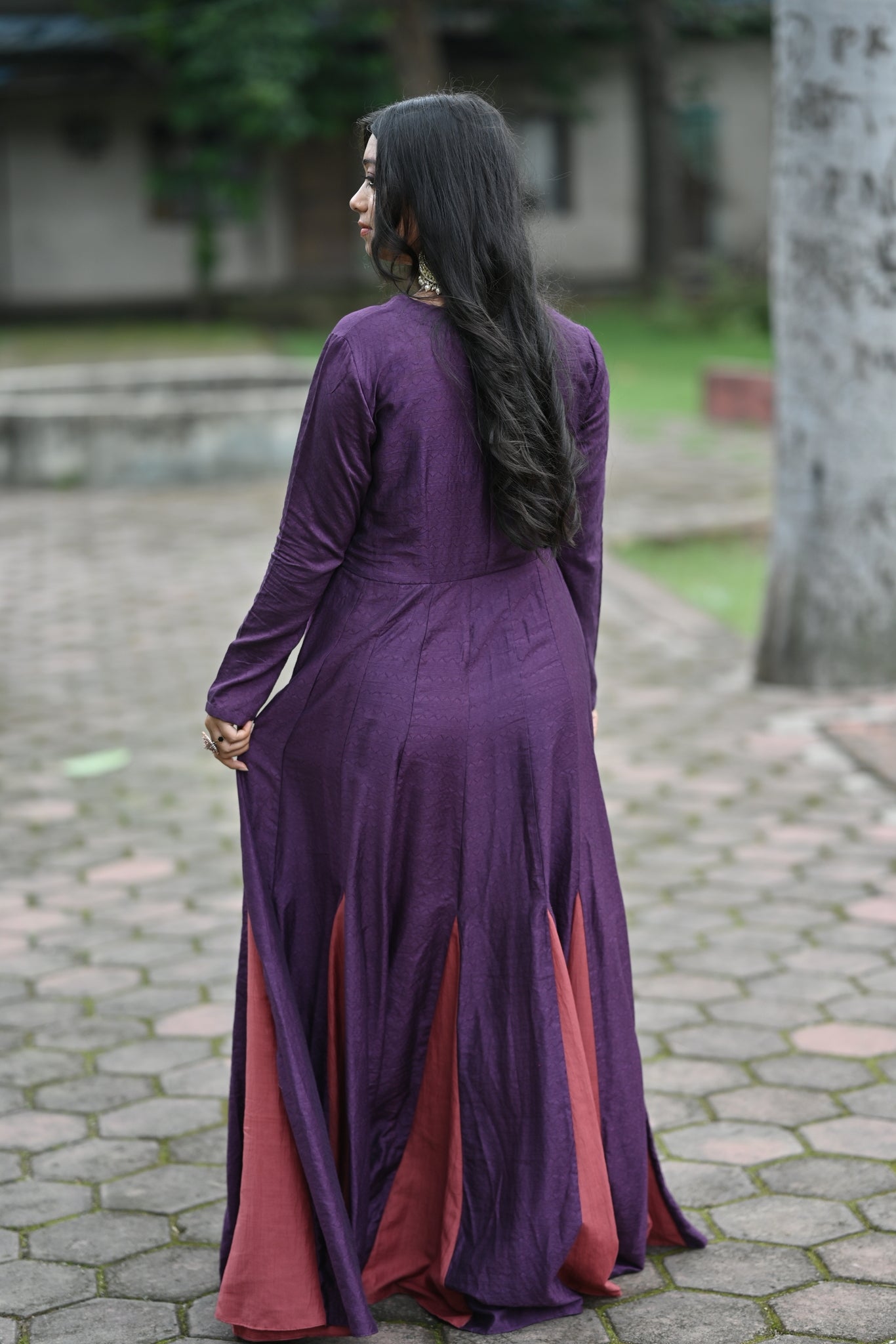 PURPLE-RUST DRESS