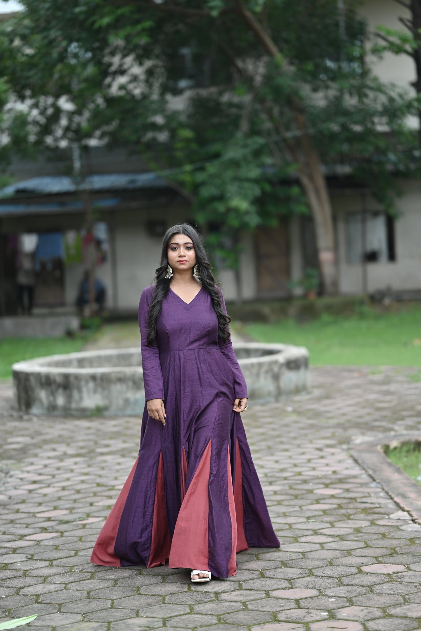 PURPLE-RUST DRESS
