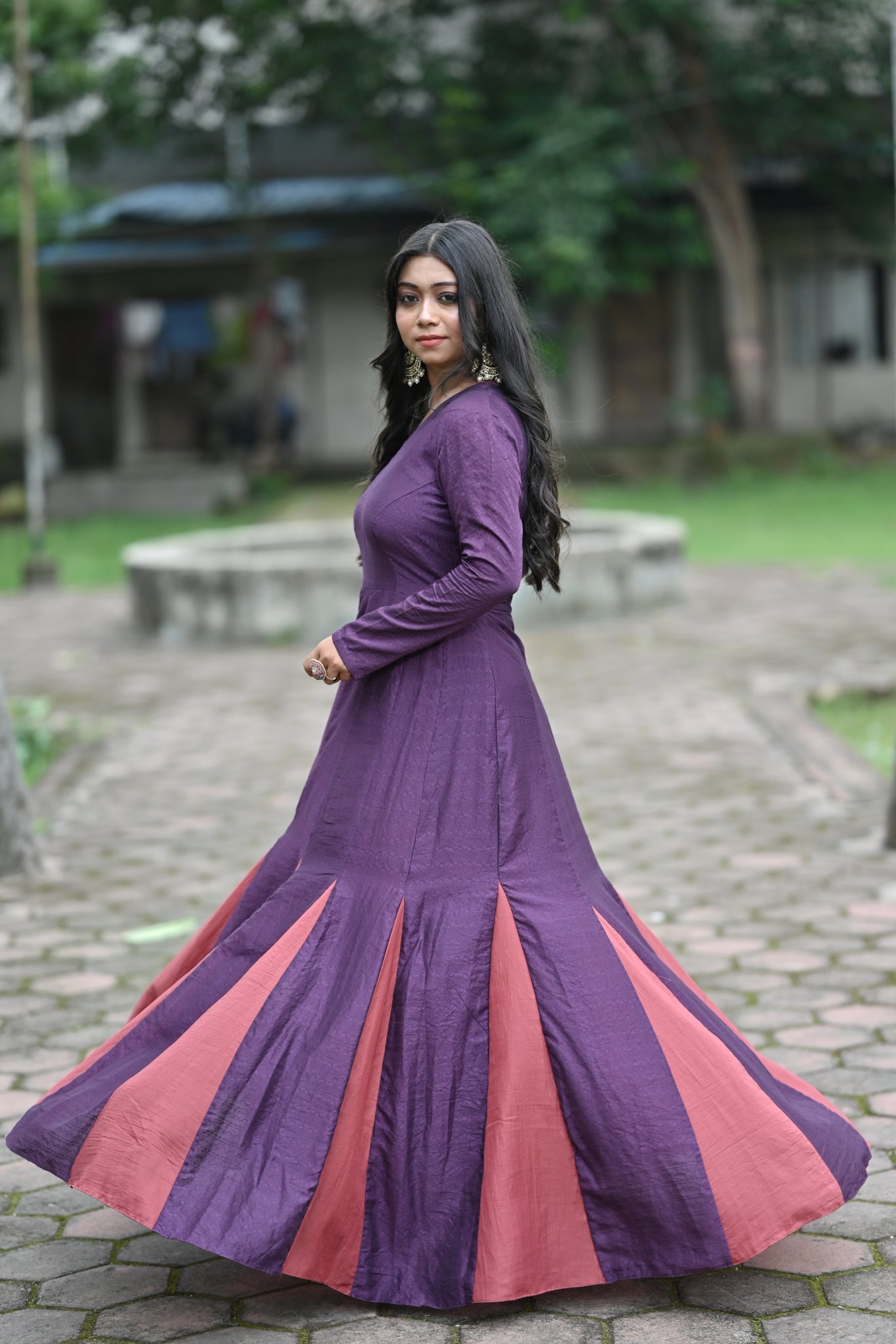PURPLE-RUST DRESS