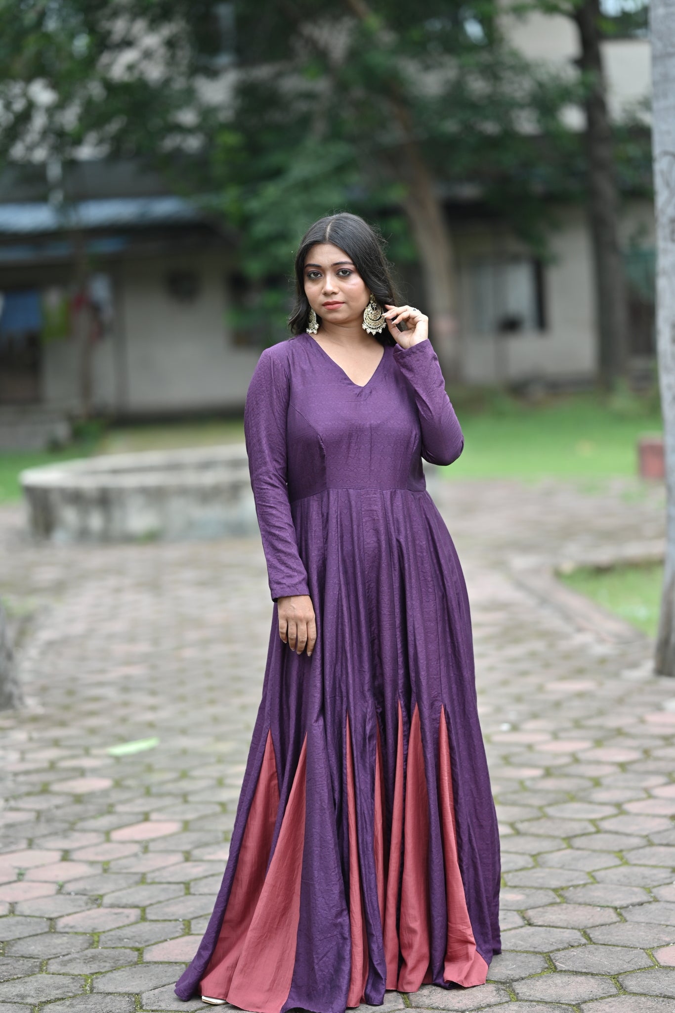 PURPLE-RUST DRESS
