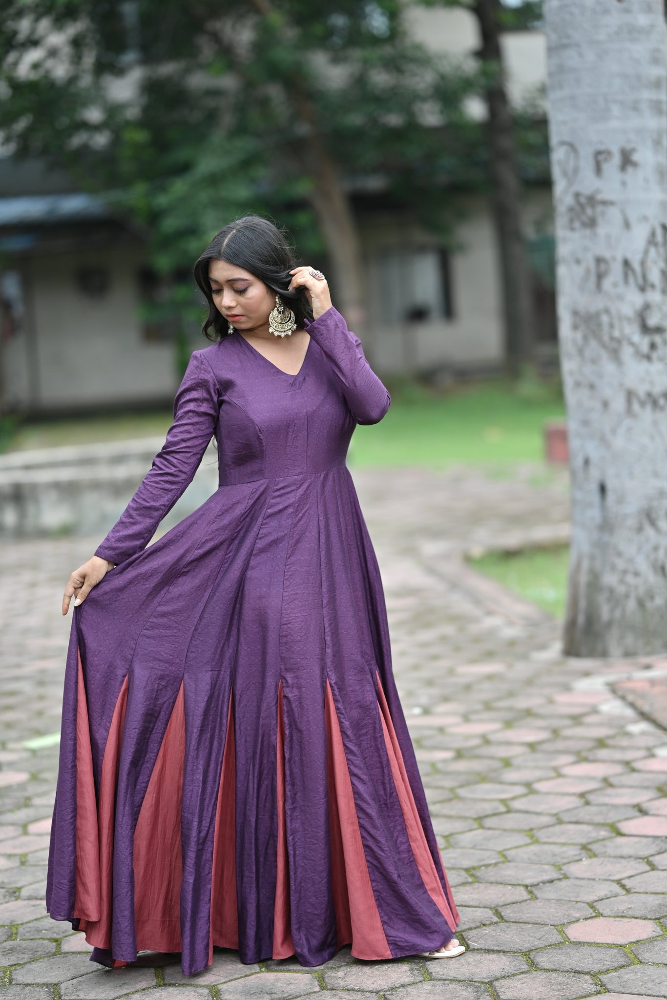 PURPLE-RUST DRESS