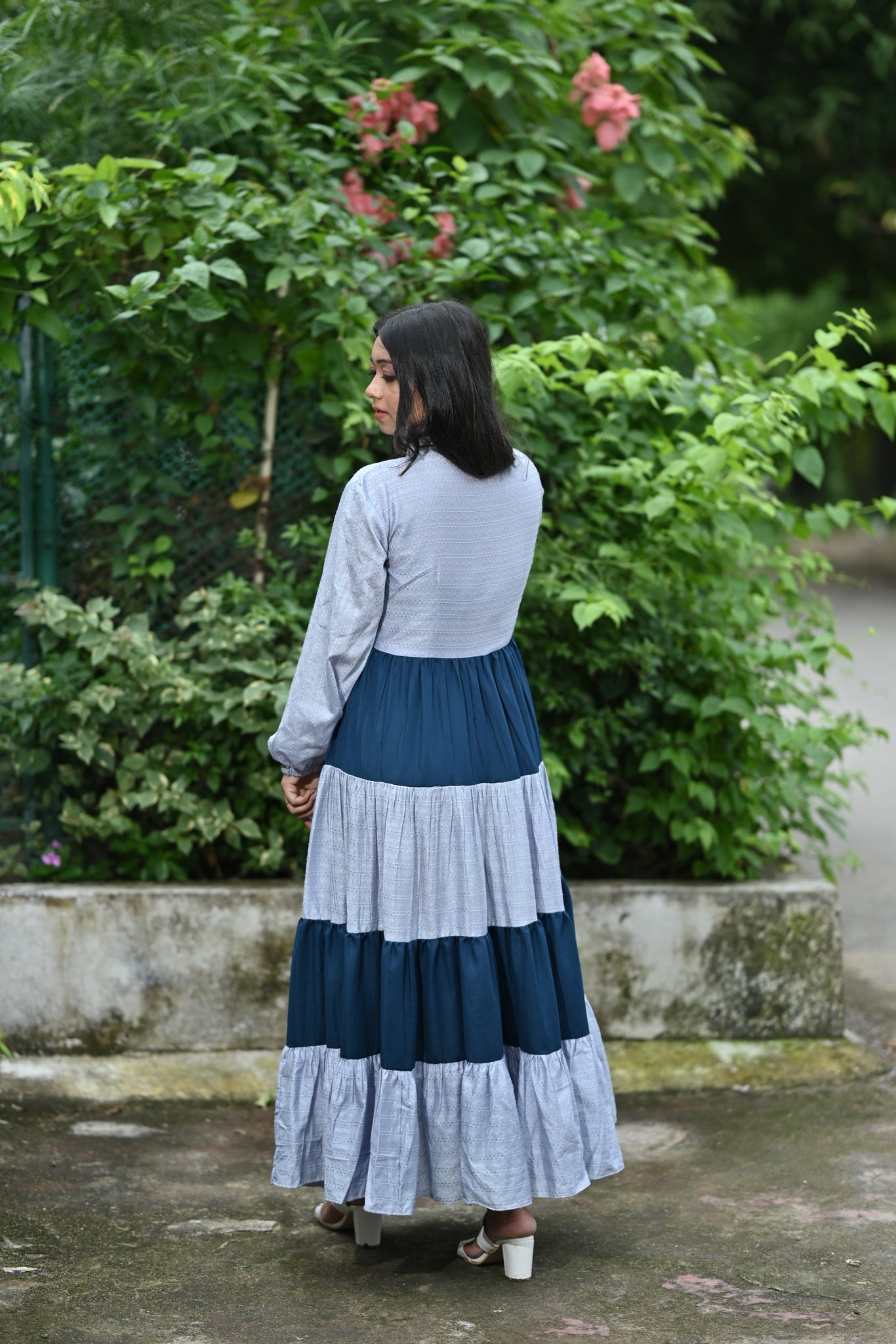 POWDER BLUE AND NAVY DRESS