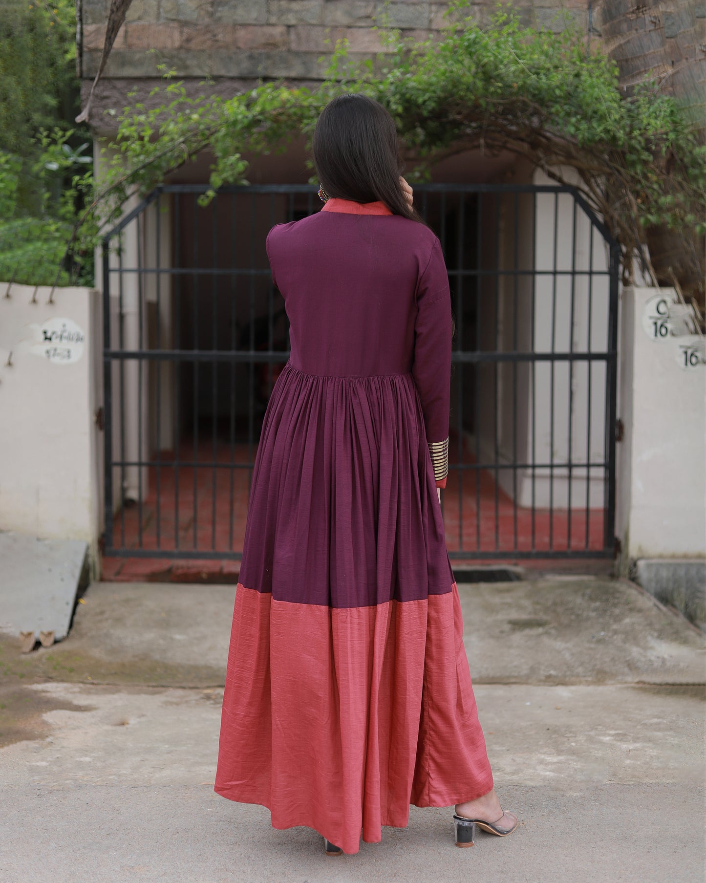 WINE-RUST DRESS