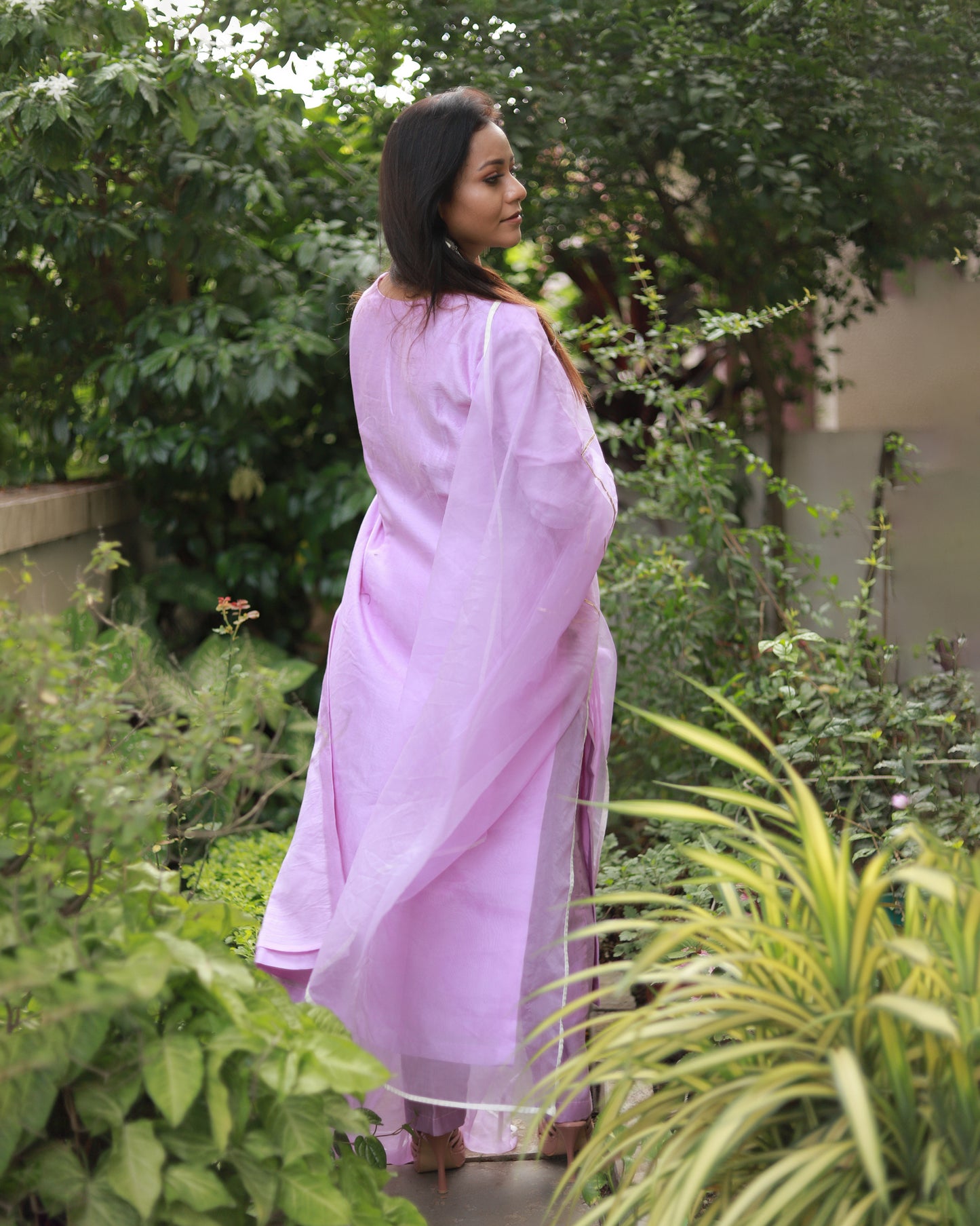 LILAC CHANDERI SUIT SET