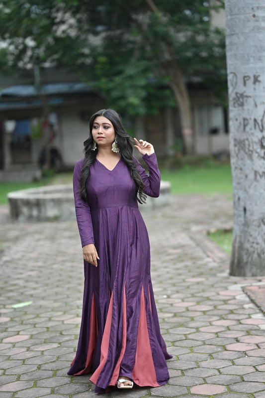 PURPLE-RUST DRESS