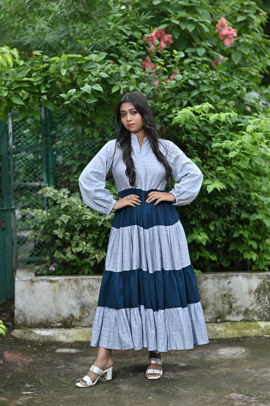 POWDER BLUE AND NAVY DRESS