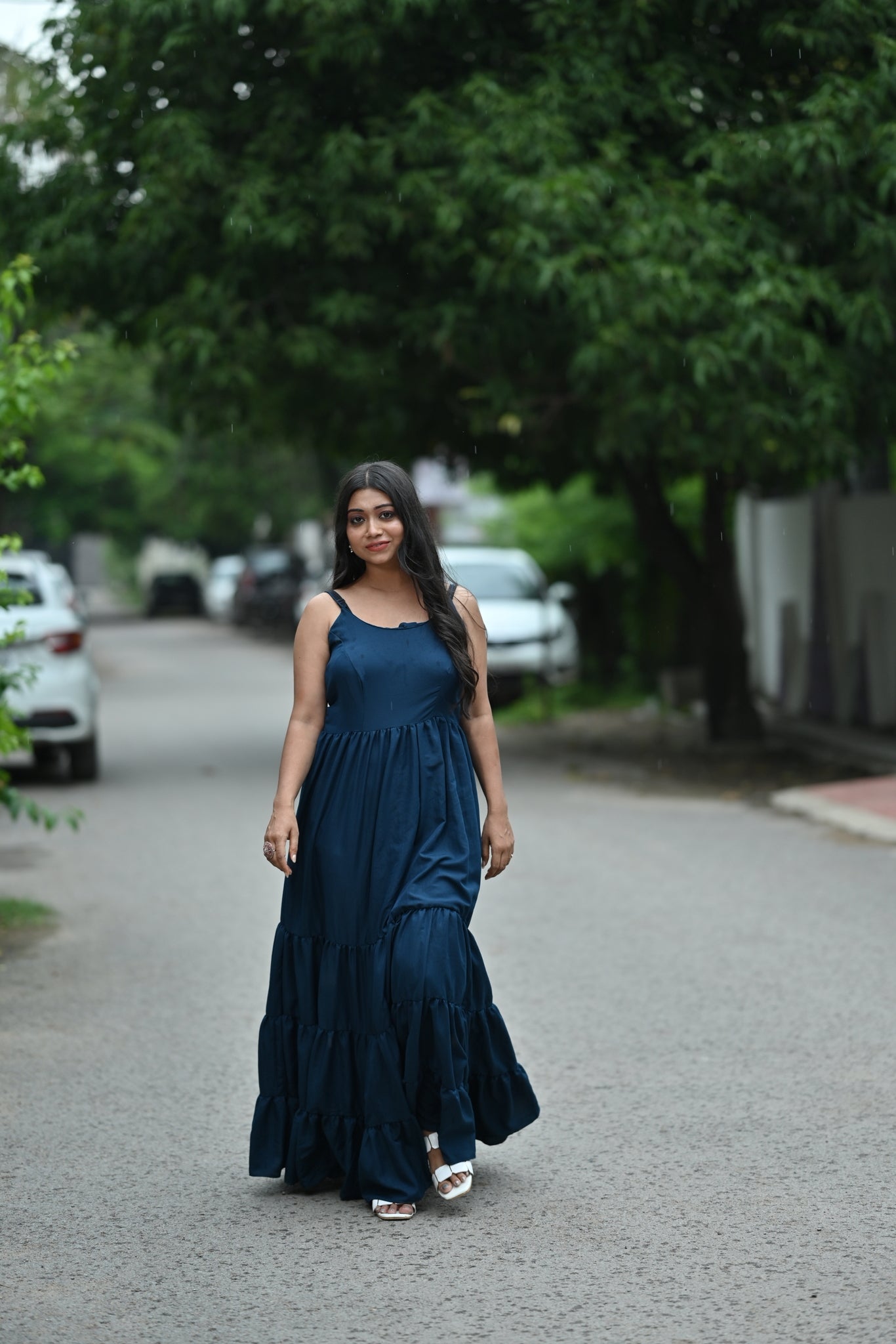 BLUE LAYERED DRESS