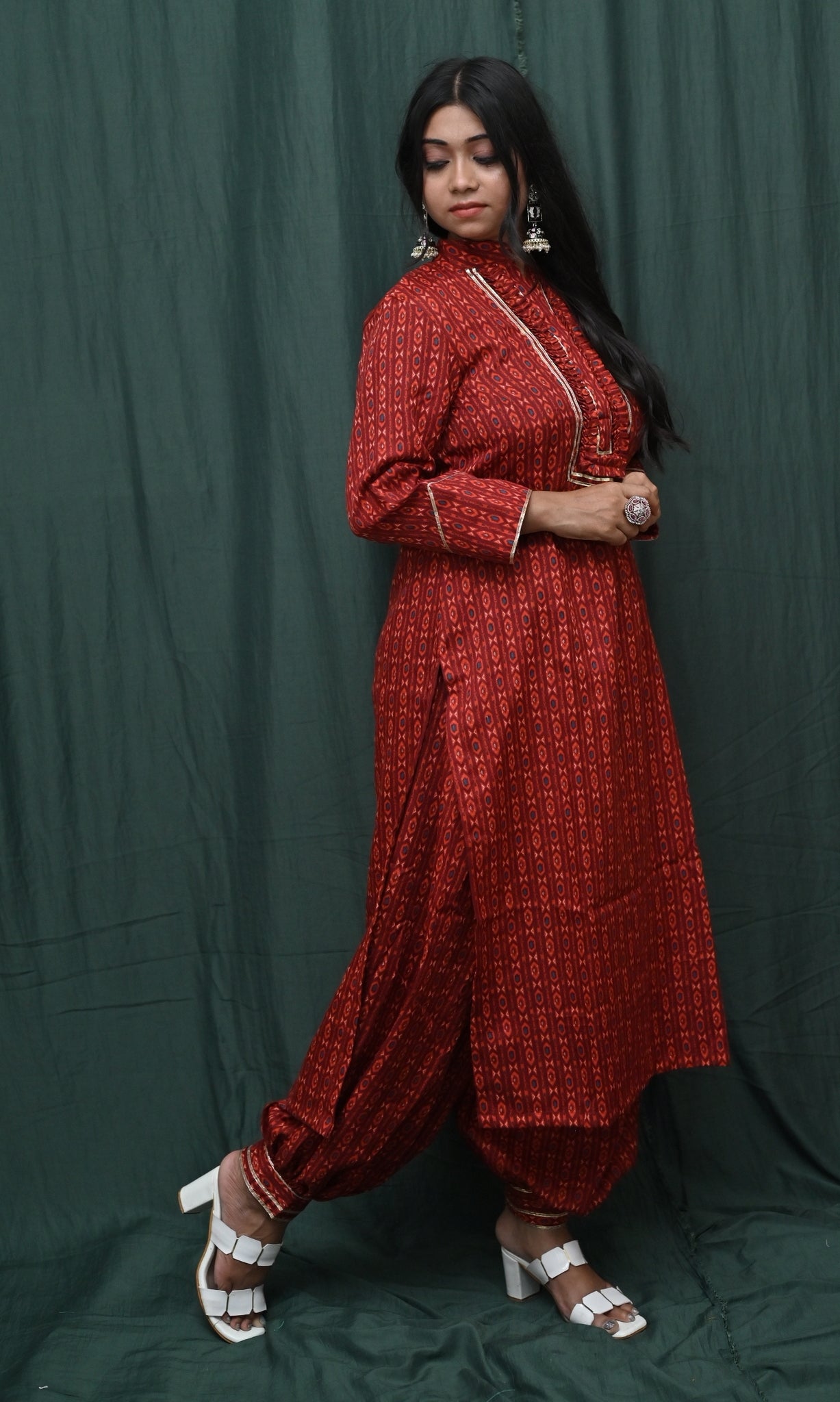 COTTON PRINTED KURTA SET