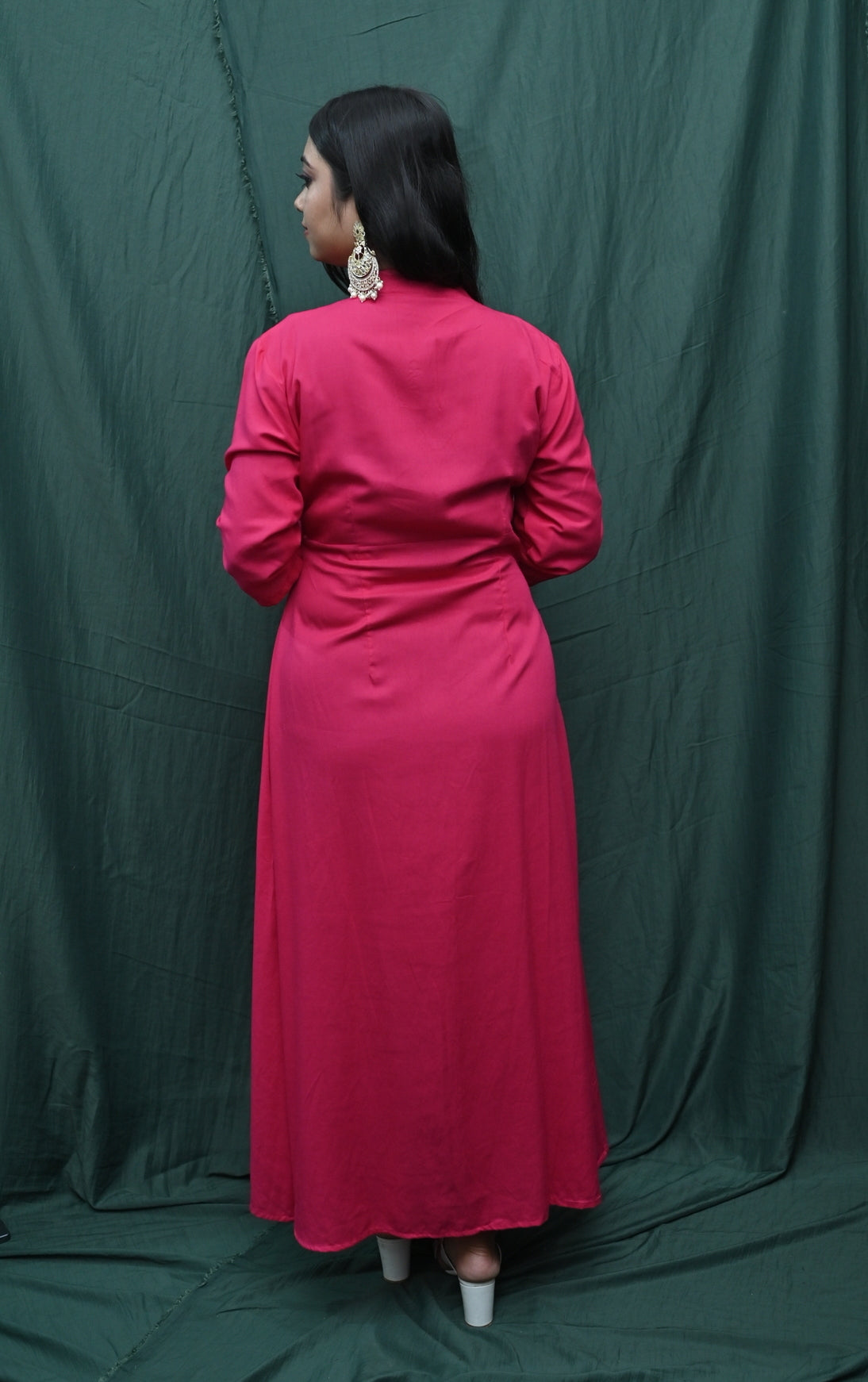 MAGENTA A-LINE DRESS